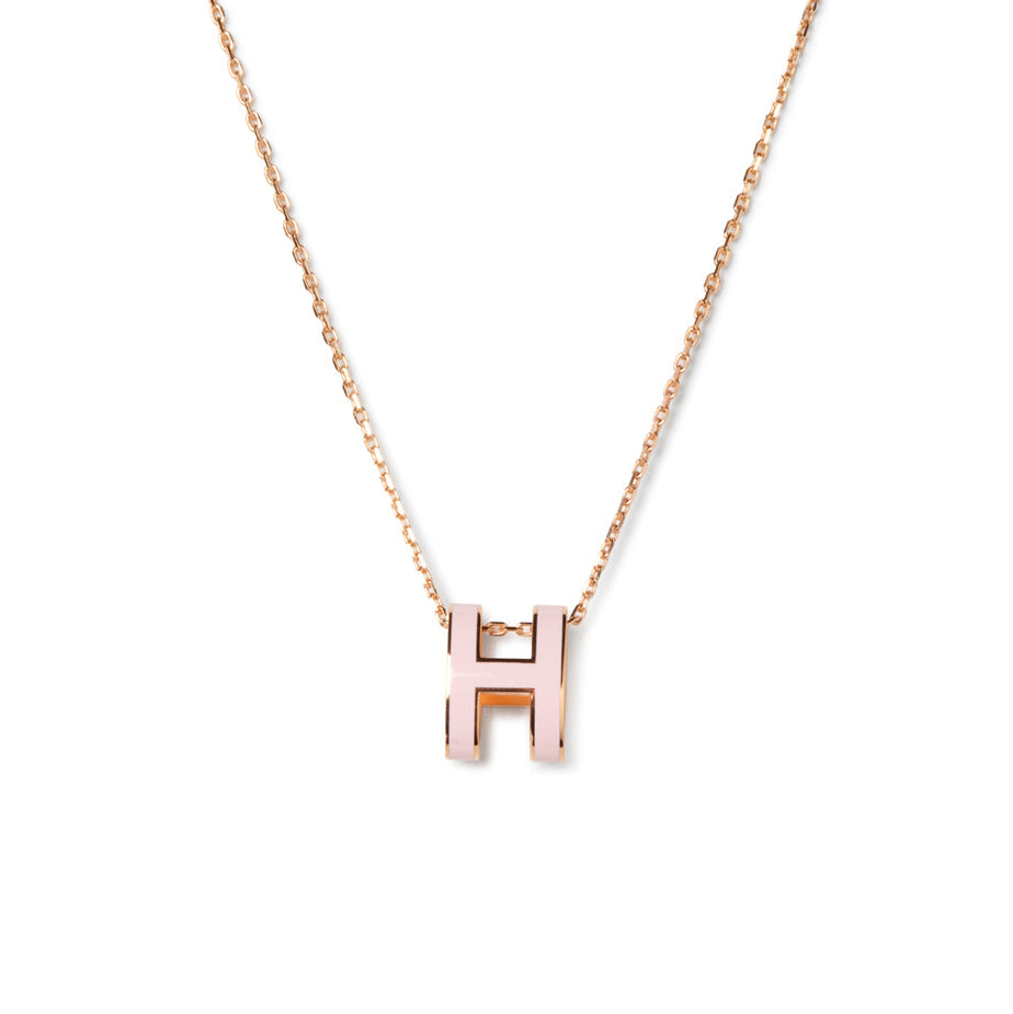 [Elitejewels]POP H PEDANT PINK GOLD