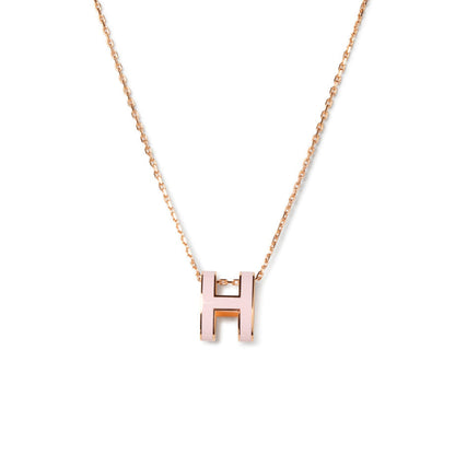 [Elitejewels]POP H PEDANT PINK GOLD