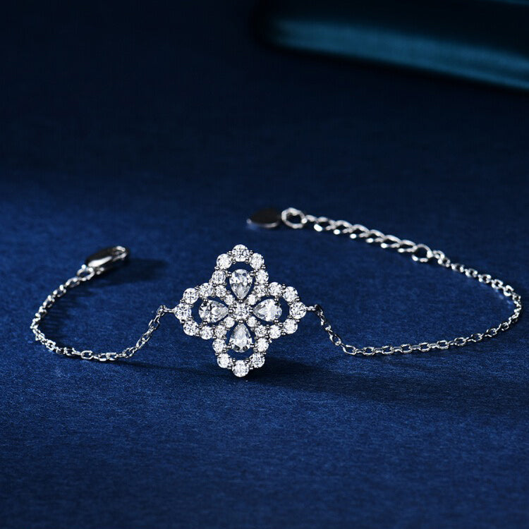 [Elitejewels]LOOP BRACELET FULL MOTIF DIAMOND 16MM SILVE