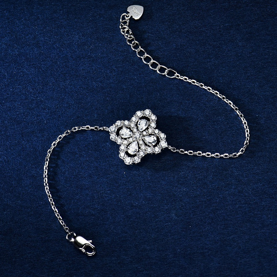 [Elitejewels]LOOP BRACELET FULL MOTIF DIAMOND 16MM SILVE