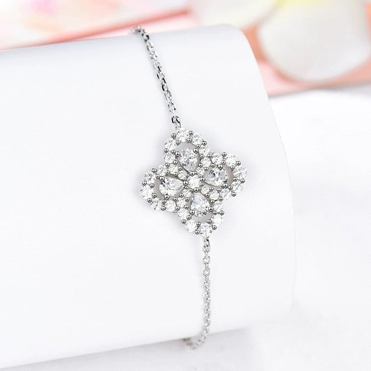 [Elitejewels]LOOP BRACELET FULL MOTIF DIAMOND 16MM SILVE