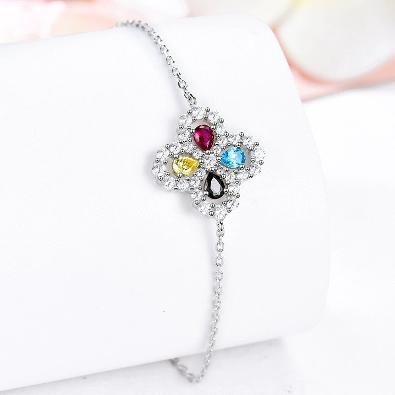 [Elitejewels]LOOP BRACELET FULL MOTIF DIAMOND 16MM SILVE