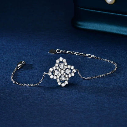 [Elitejewels]LOOP BRACELET FULL MOTIF DIAMOND 16MM SILVE
