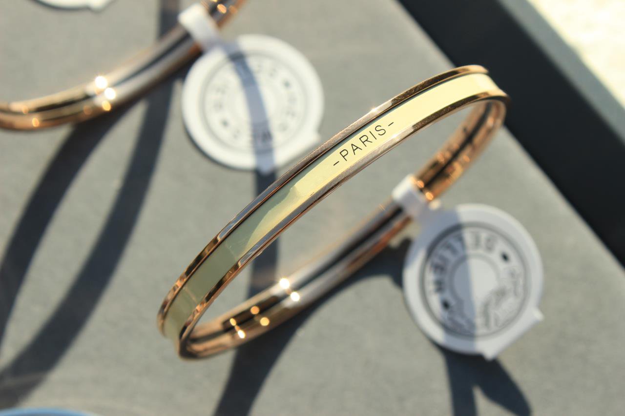 [Elitejewels]HM UNI BANGLE BAG PING GOLD