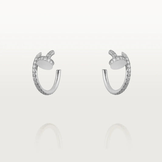 [Elitejewels]JUSTE EARRINGS 12.75MM SILVER DIAMOND