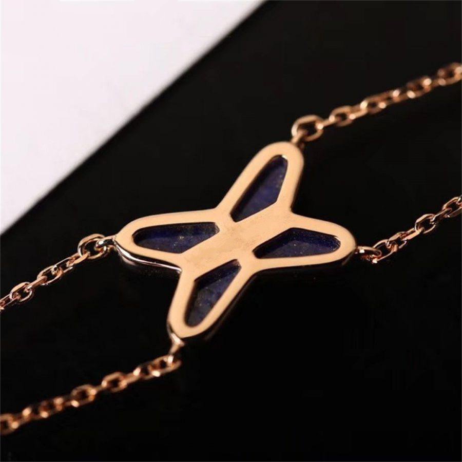 [Elitejewels]JEUX BRACELET BLUE AGATE PINK GOLD 1 DIAMOND