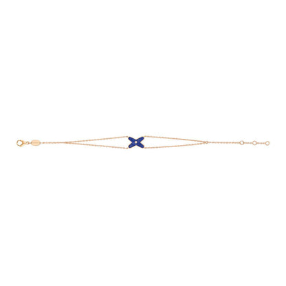 [Elitejewels]JEUX BRACELET BLUE AGATE PINK GOLD 1 DIAMOND