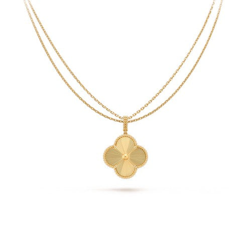 [Elitejewels]CLOVER 25MM PEDANT NECKLACE GOLD