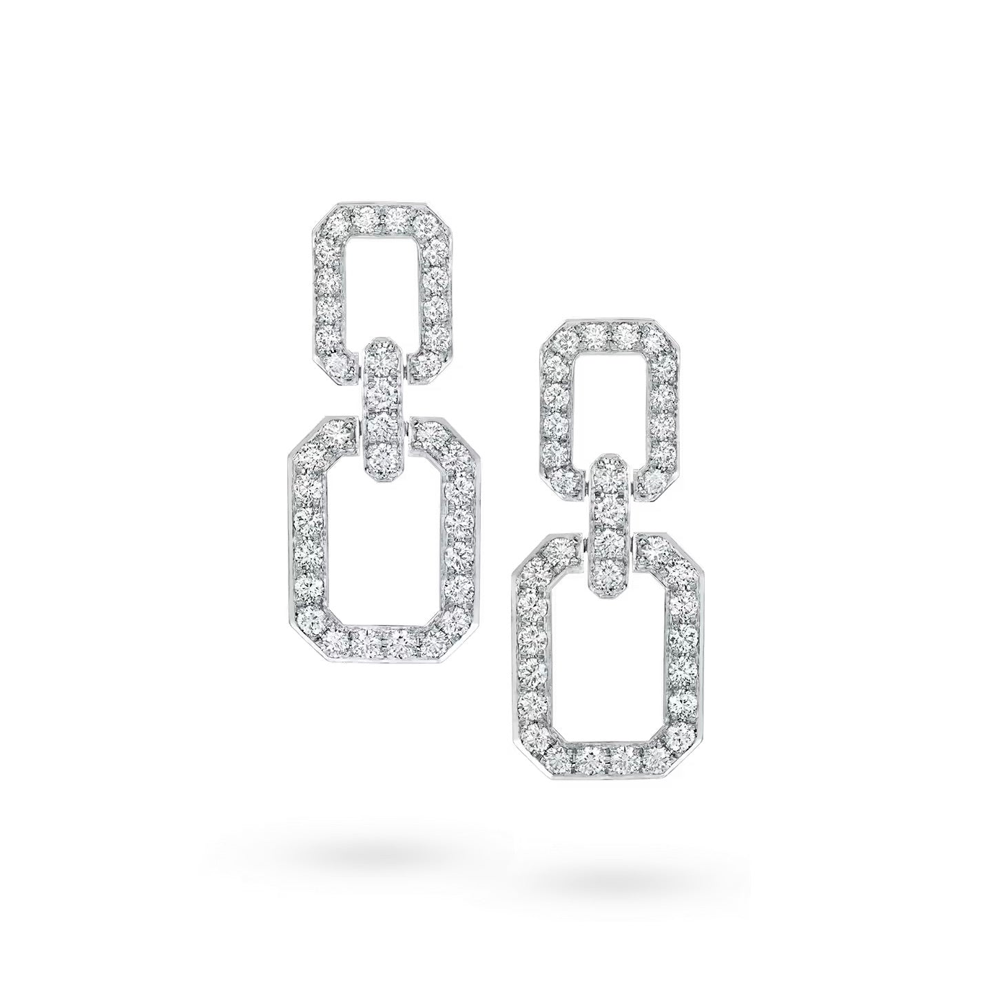 [Elitejewels]LINKS MEDIUM EARRINGS DIAMOND