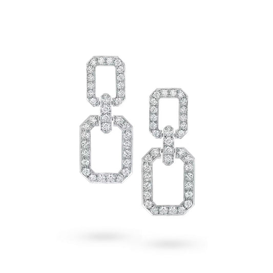 [Elitejewels]LINKS MEDIUM EARRINGS DIAMOND