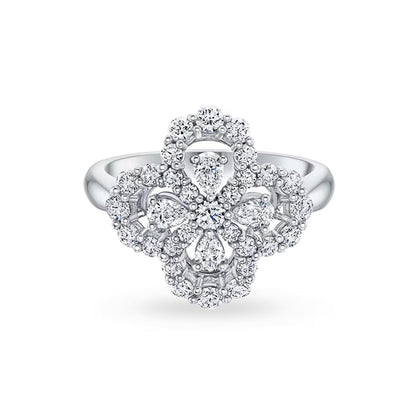 [Elitejewels]LOOP RING FULL MOTIF DIAMOND 16MM SILVE