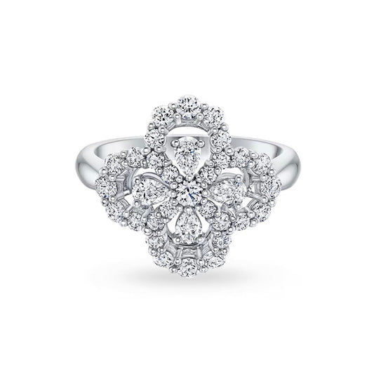 [Elitejewels]LOOP RING FULL MOTIF DIAMOND 16MM SILVE