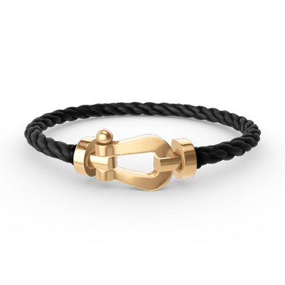 [Elitejewels]FORCE LARGE HORSESHOE NO DIAMOND BRACELET GOLD