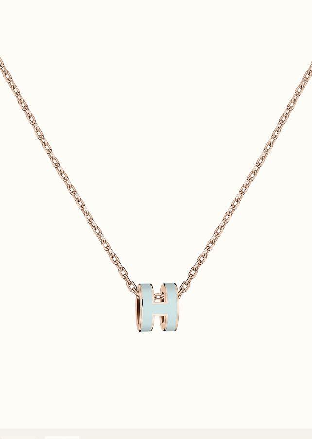 [Elitejewels]POP H LIGHT BLUE NECKLACE