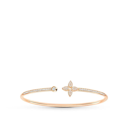 [Elitejewels]LV IDYLLE PINK GOLD OPEN BRACELET DIAMOND PAVED