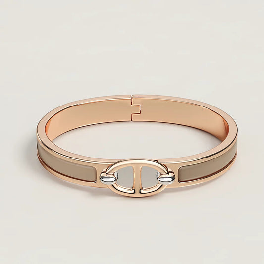 [Elitejewels]CLIC CHAINE PINK GOLD BRACELET
