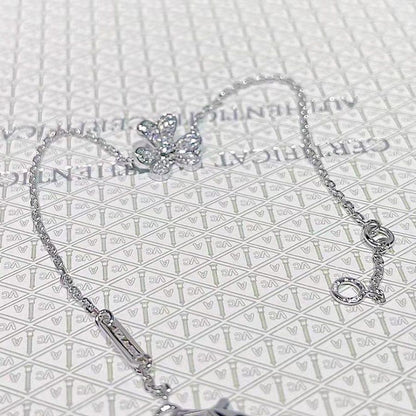 [Elitejewels]FRIVOLE SILVER FLOWER DIAMOND BRACELET