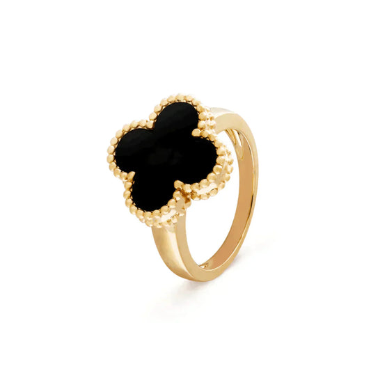 [Elitejewels]CLOVER ONYX RING