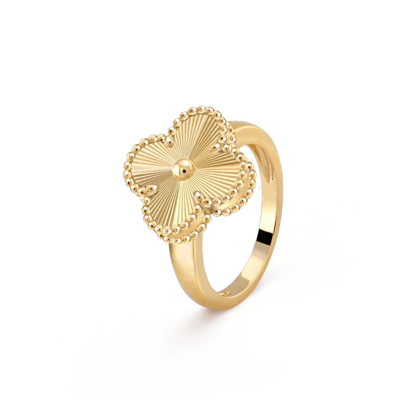 [Elitejewels]CLOVER GOLD RING